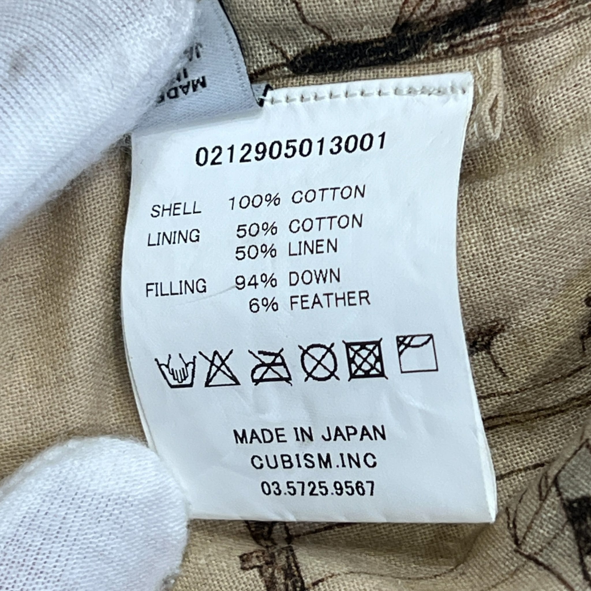 Visvim 2018AW ICT Kerchief Kofu Indigo Pattern Down Jacket