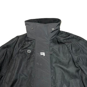BALENCIAGA 2021AW OVERSIZED HYBRID NYLON/ COTTON TRENCH HOODED COAT JACKET