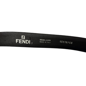 FENDI FF Zucca Canvas Leather Belt