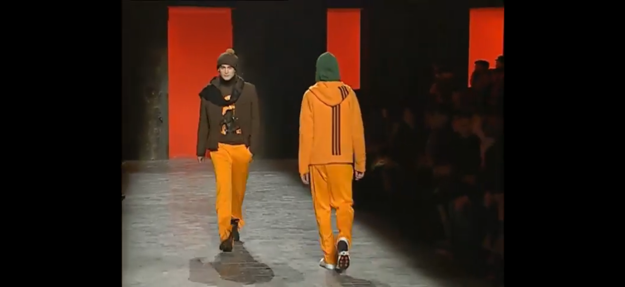 Y-3 YOHJI YAMAMOTO × ADIDAS 2005AW Back Logo Merino Wool Knit Zip-Up Parka