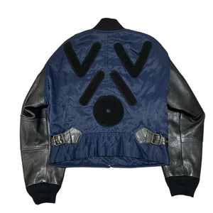 ISSEY MIYAKE 1994SS VIO HYBRID LEATHER / NYLON BOMBER JACKET