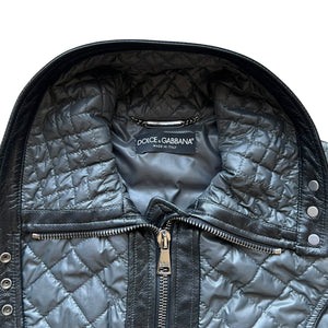 DOLCE&amp;GABBANA quilting lambskin zipup jacket