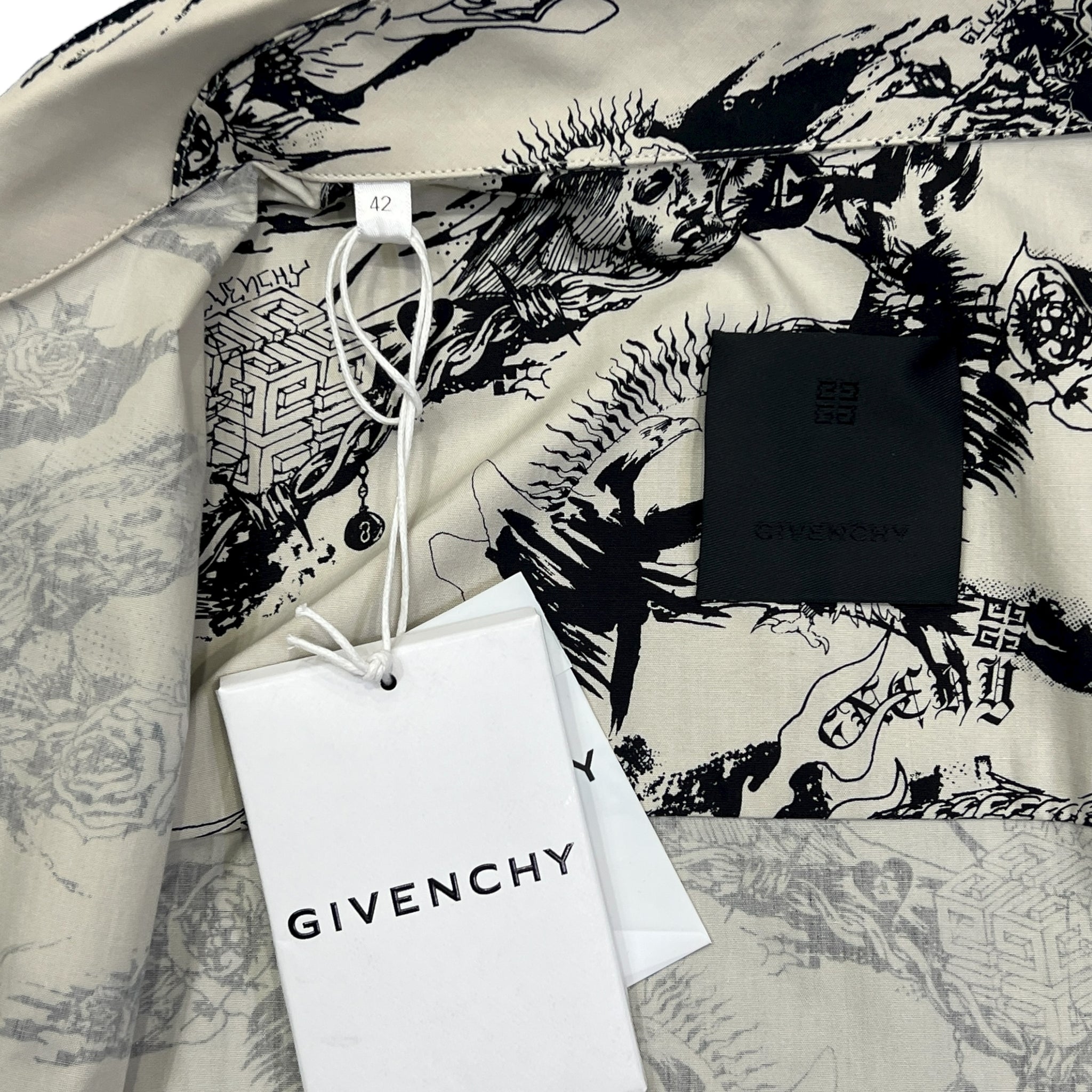 GIVENCHY 2021SS Matthew M. Williams Zip-Up Tiger Camo White Tattoo S/S Shirts