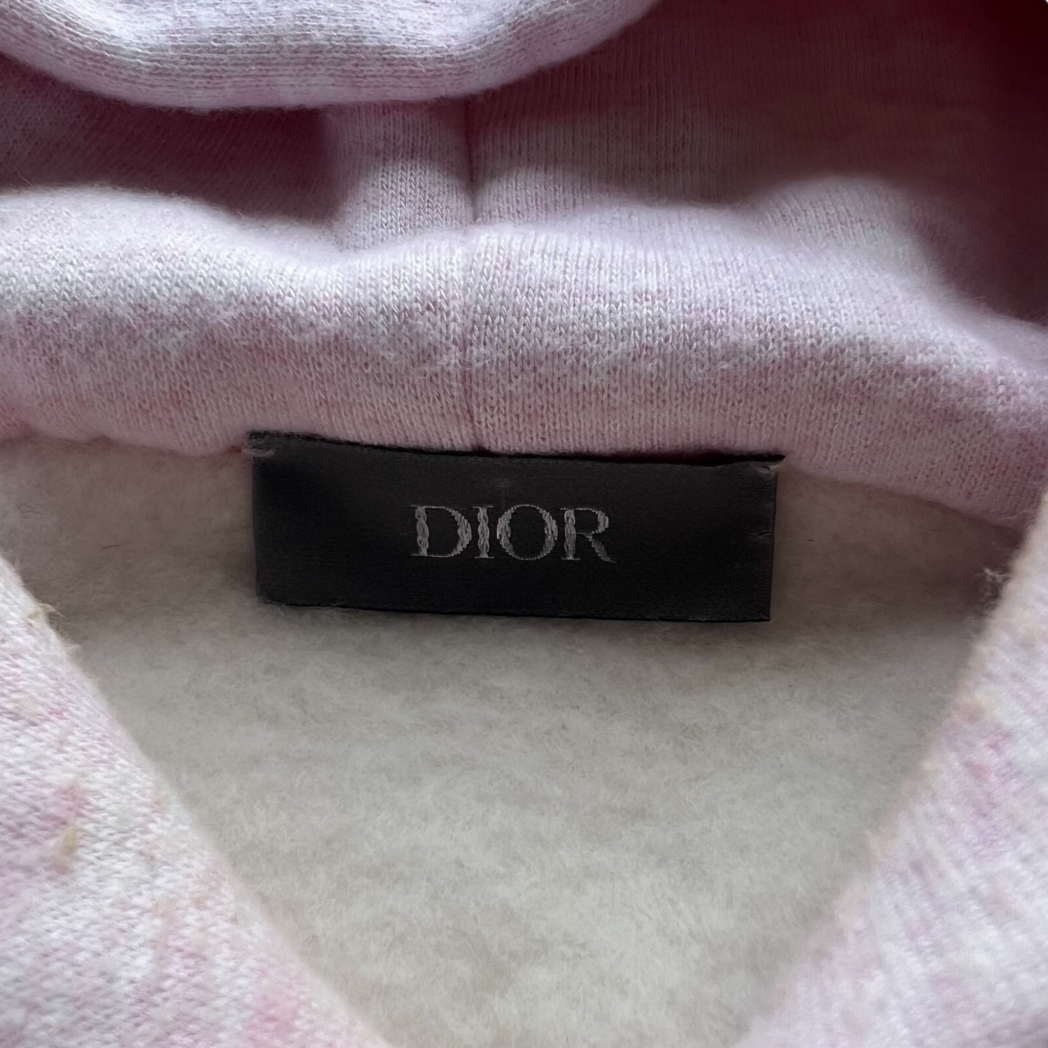 DIOR ERL 22SS SWIRI HOODIE whit pink/ silver