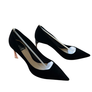 Christian Dior D-Silhouette Black Suede Songe Pumps