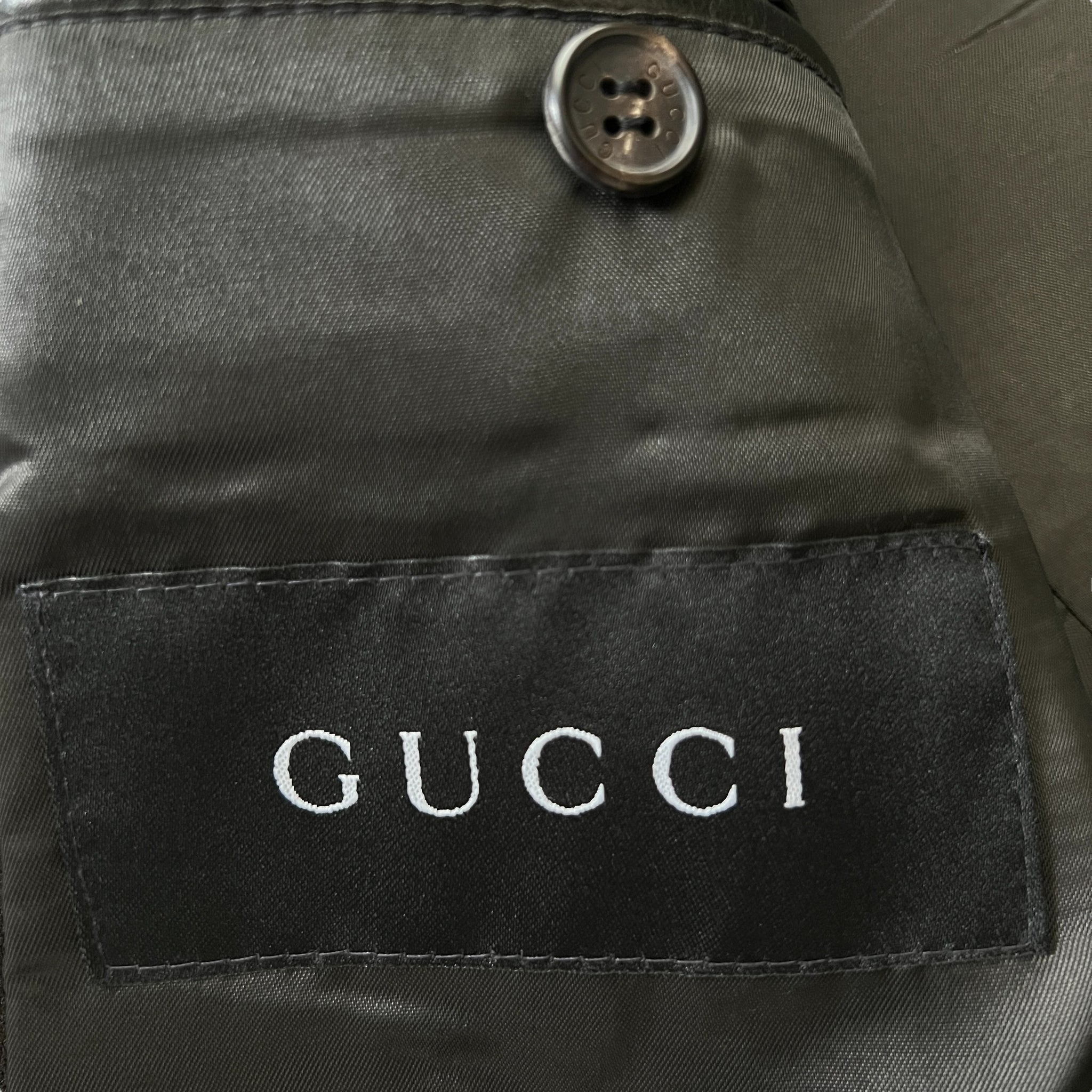 GUCCI Tom Ford Genuine Leather Tailored Jacket