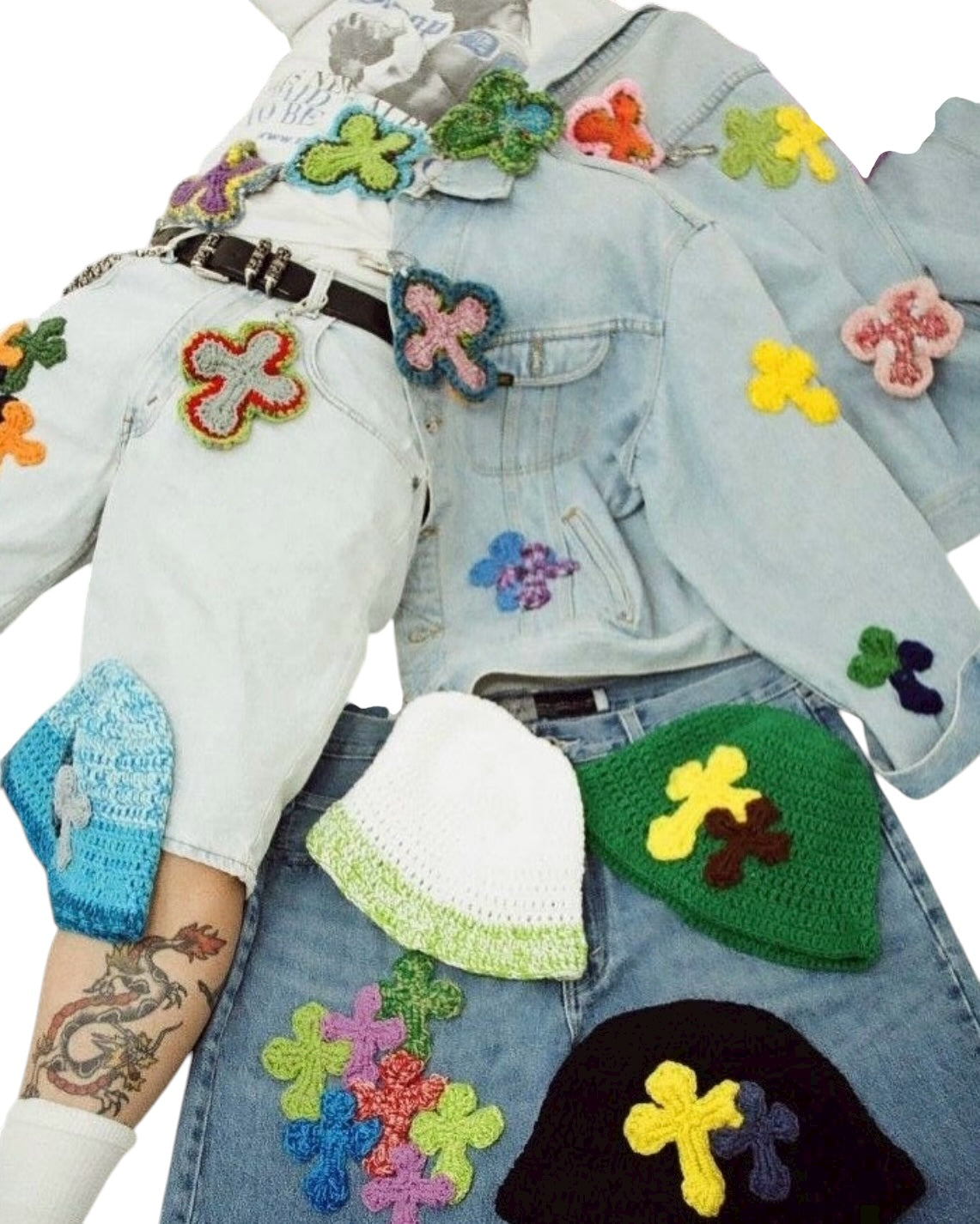 Y.A.R.N Collection Handmade Cross Knit Hat