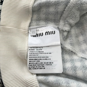 MIU MIU Check Sweat Short Jacket and Short Pants Set Up