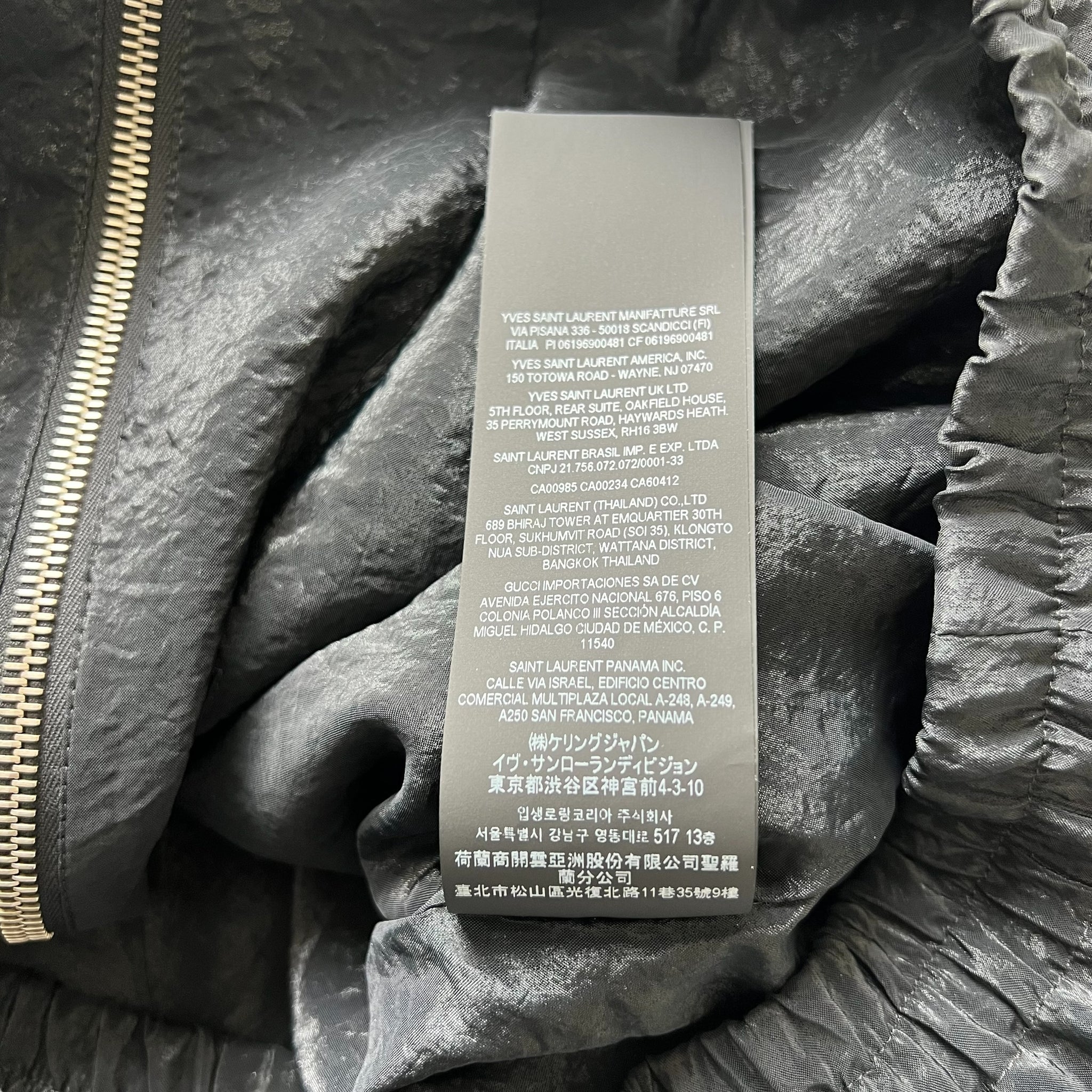 SAINT LAURENT PARIS 22SS ZIP UP BOMBER JACKET
