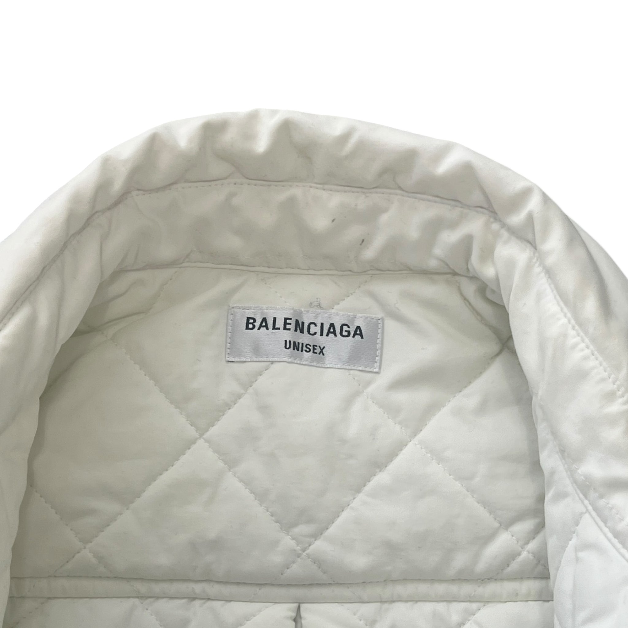 BALENCIAGA 2023AW Chest Logo Embroidered Padded Shirt Blouson