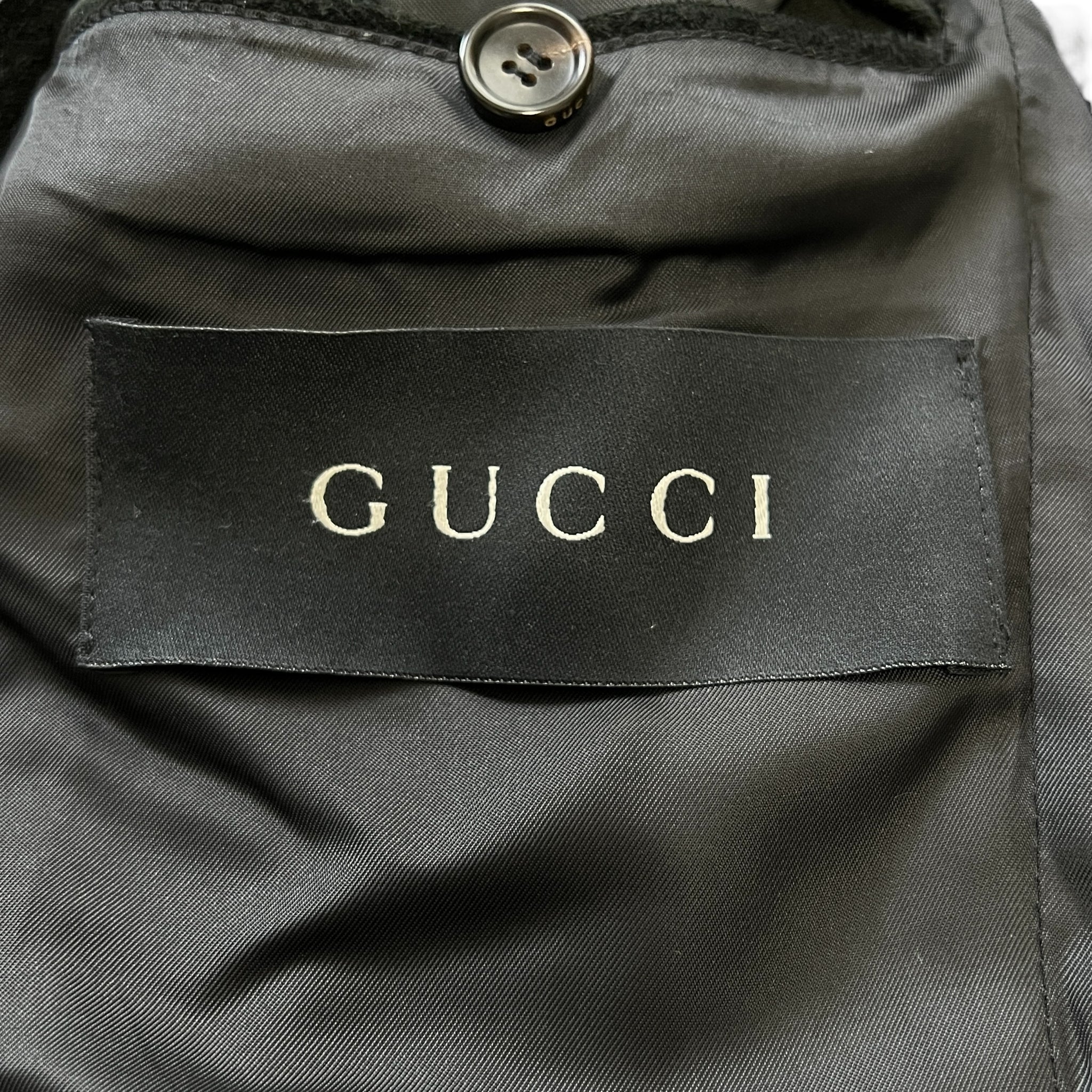 GUCCI Suede Leather Tailored Jacket