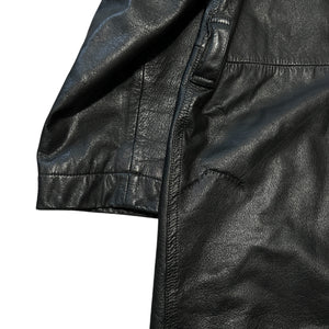 tricot COMME des GARCONS AD1988 Double Breasted Leather Coat