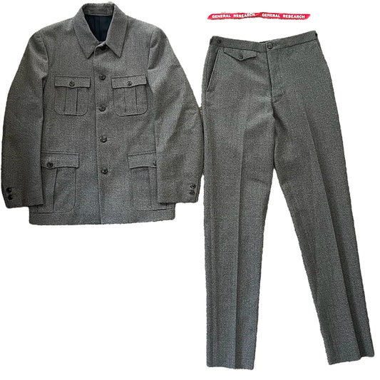 GENERAL RESEARCH FOR LEFT HANDED 1998AW PARASITE POCKET HEAVY WOOL SUITS JACKET PANTS SET