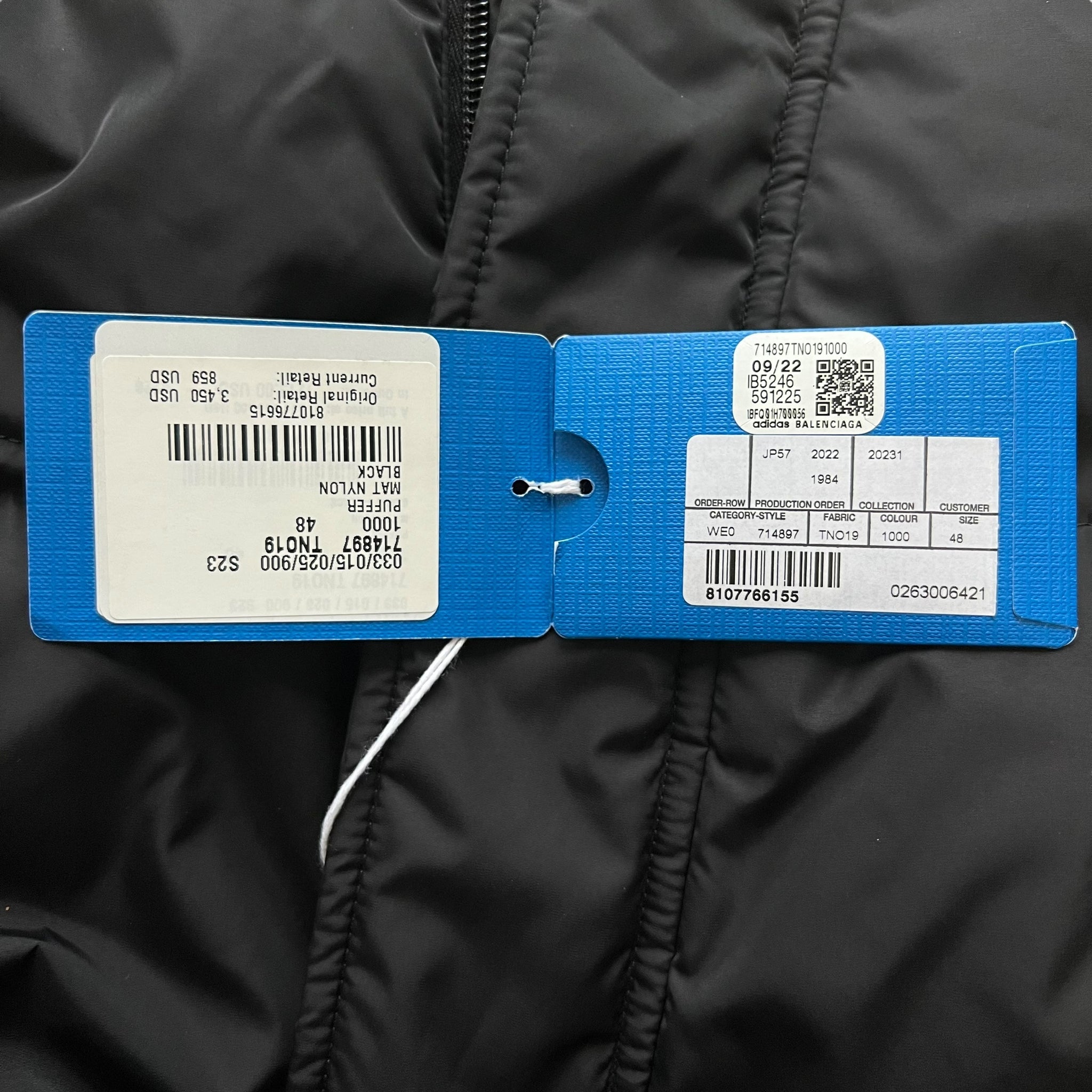 BALENCIAGA × adidas 2023SS THREE LINE OVER SIZED DOWN JACKET
