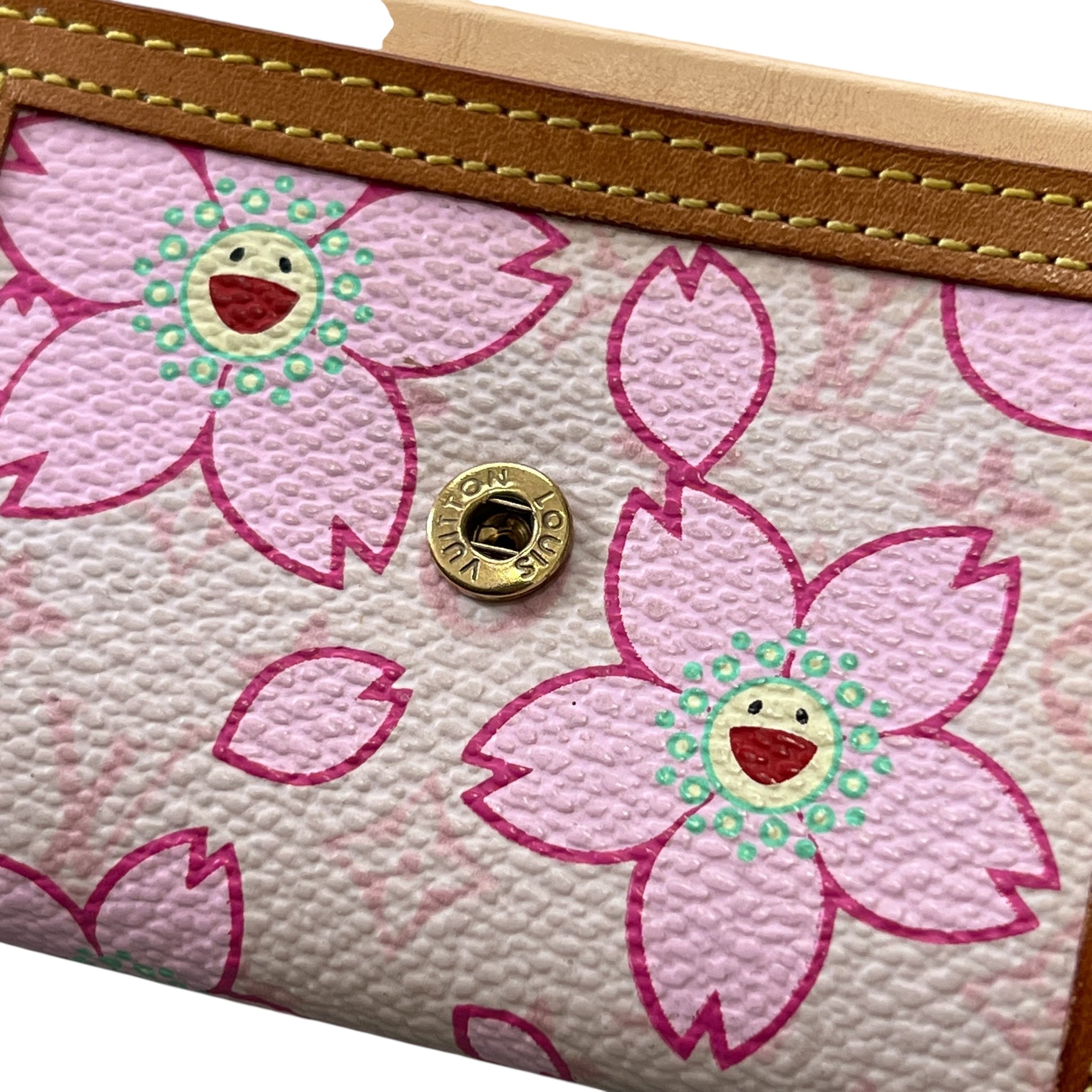 LOUIS VUITTON × Takashi Murakami Monogram Cherry Blossom Coin Purse