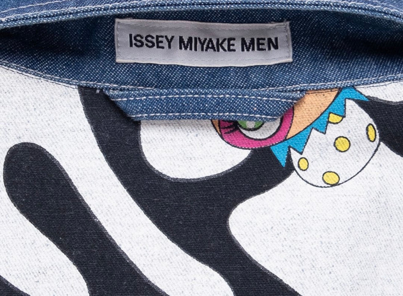 ISSEY MIYAKE MEN 2000SS TAKASHI MURAKAMI Reversible Denim / Multicolor Graffiti Cover-All