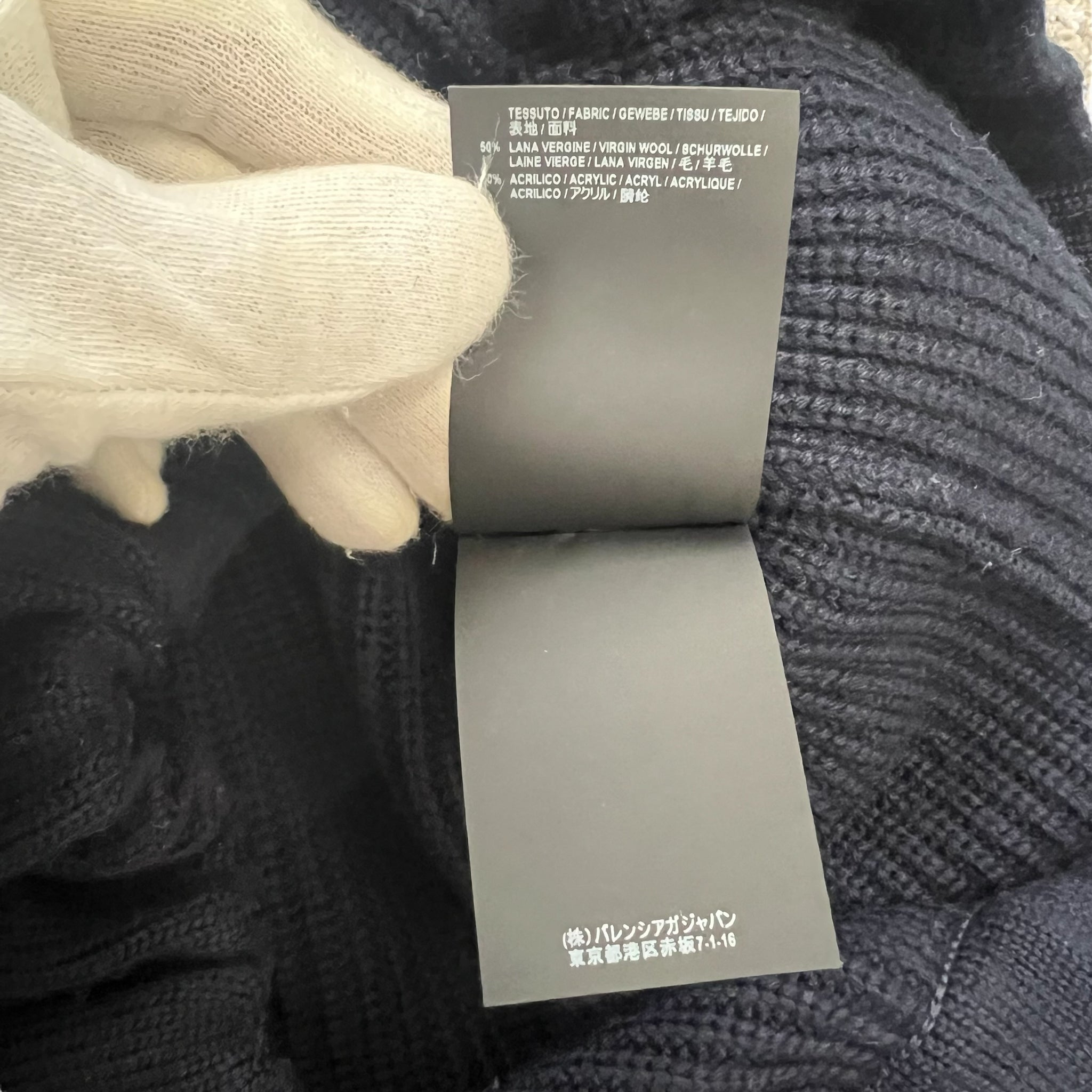 BALENCIAGA 2019SS OVERSIZED MIX JUMPER HALFZIP HEAVY KNIT