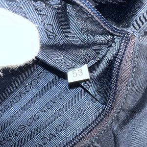PRADA ARCHIVE HYBRID LEATHER NYLON FLAP MESSENGER BAG
