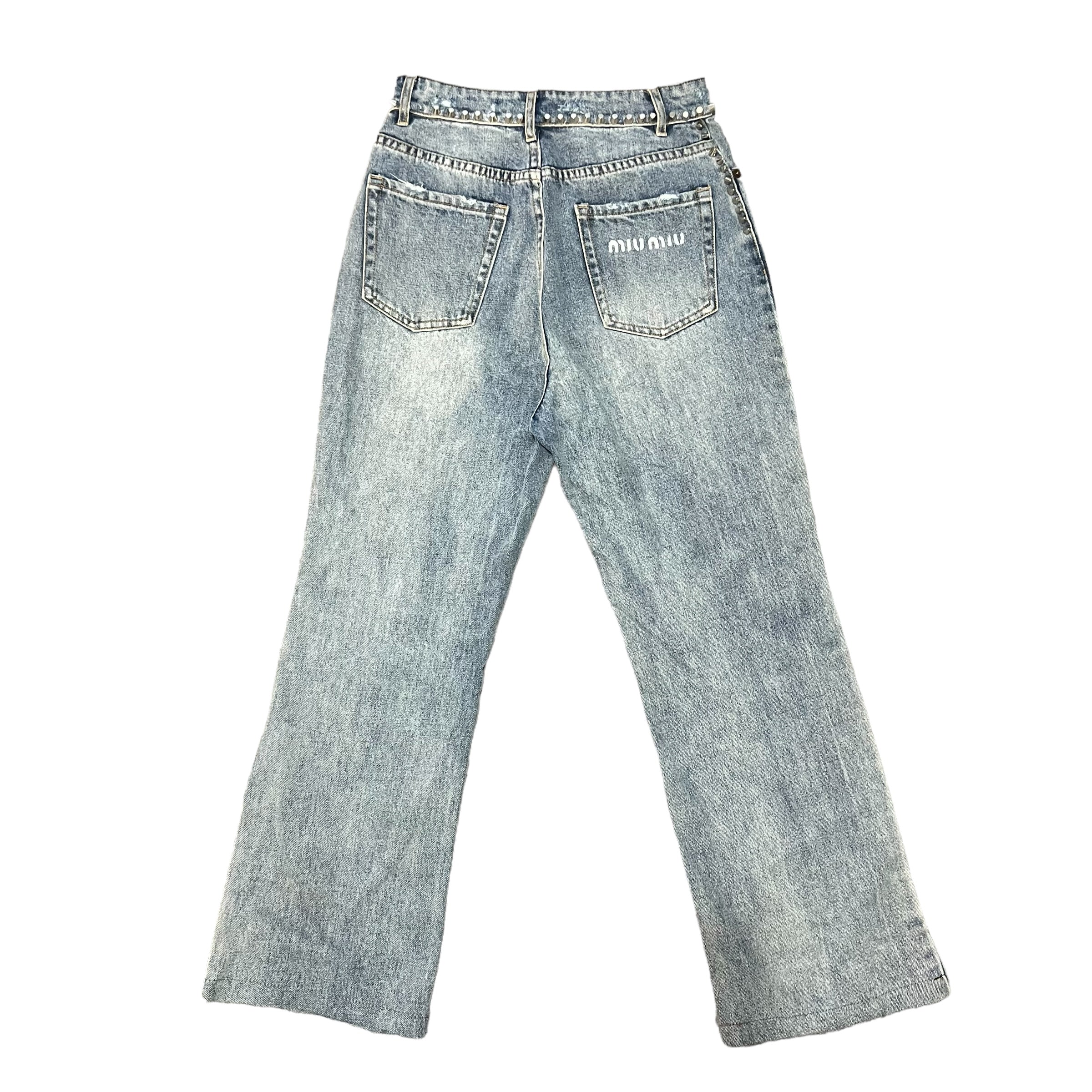 MIU MIU 2021SS STUDDED DENIM JEANS PANTS – SEVENSTARCLOTHING