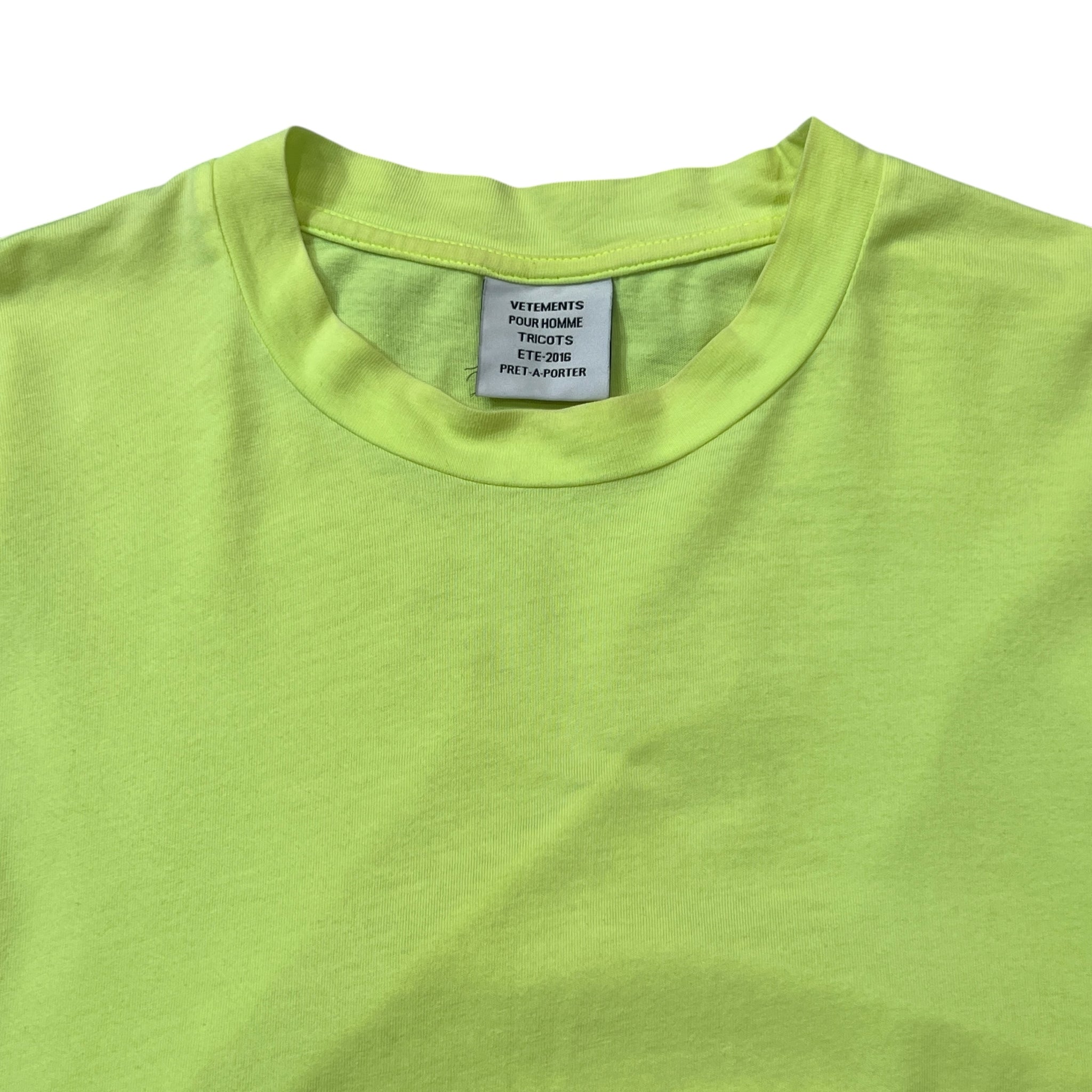VETEMENTS POUR HOMME TRICOTS SS2016 Arm Logo Printed Long Sleeve T-Shirt