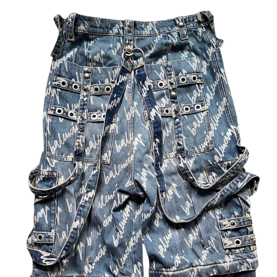 BALENCIAGA 2022AW All Over Logo RAVER JEANS