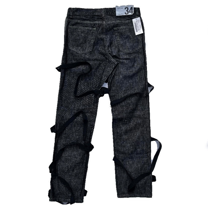 HELMUT  LANG 2004SS RAW DENIM BONDAGE MUMMY JEANS