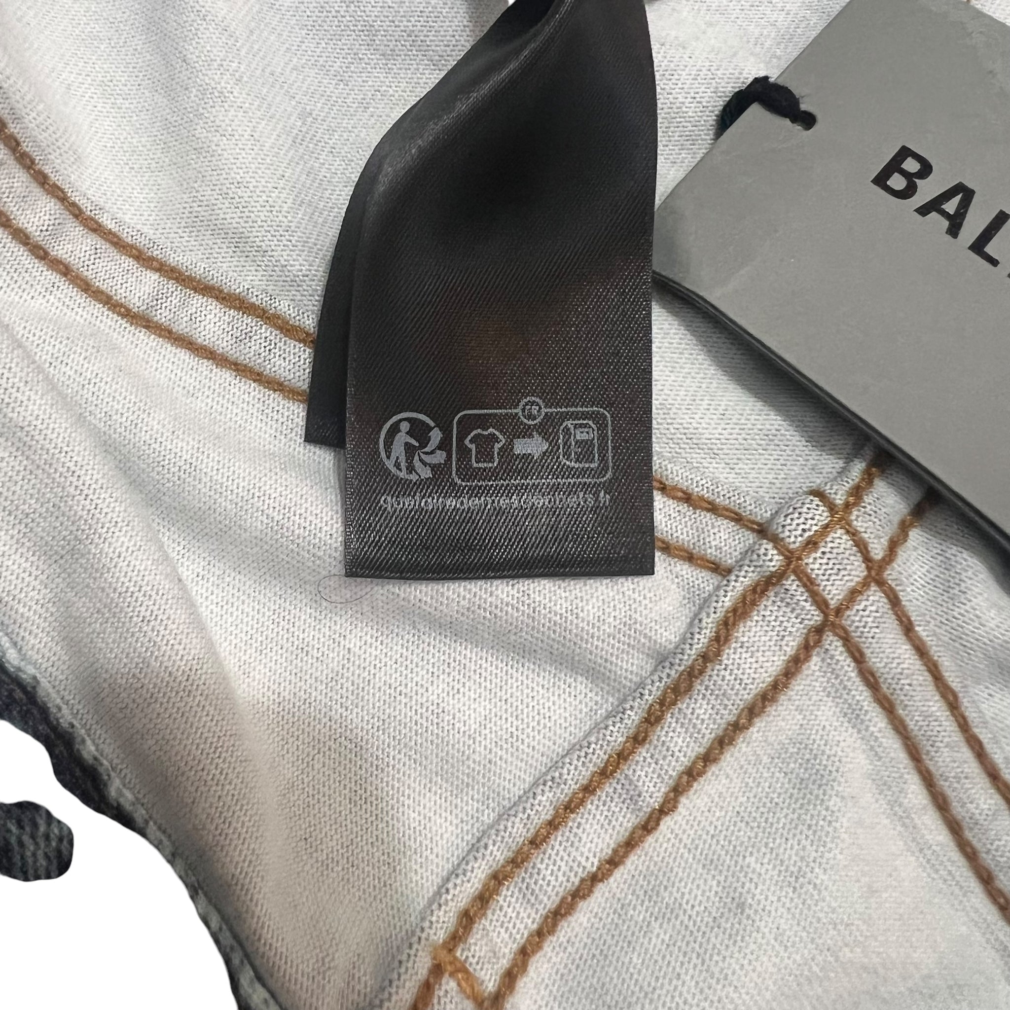 BALENCIAGA 2022AW Trompe-l'oeil Heavy Cotton Jersey Denim Baggy Pants