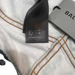 BALENCIAGA 2022AW Trompe-l'oeil Heavy Cotton Jersey Denim Baggy Pants