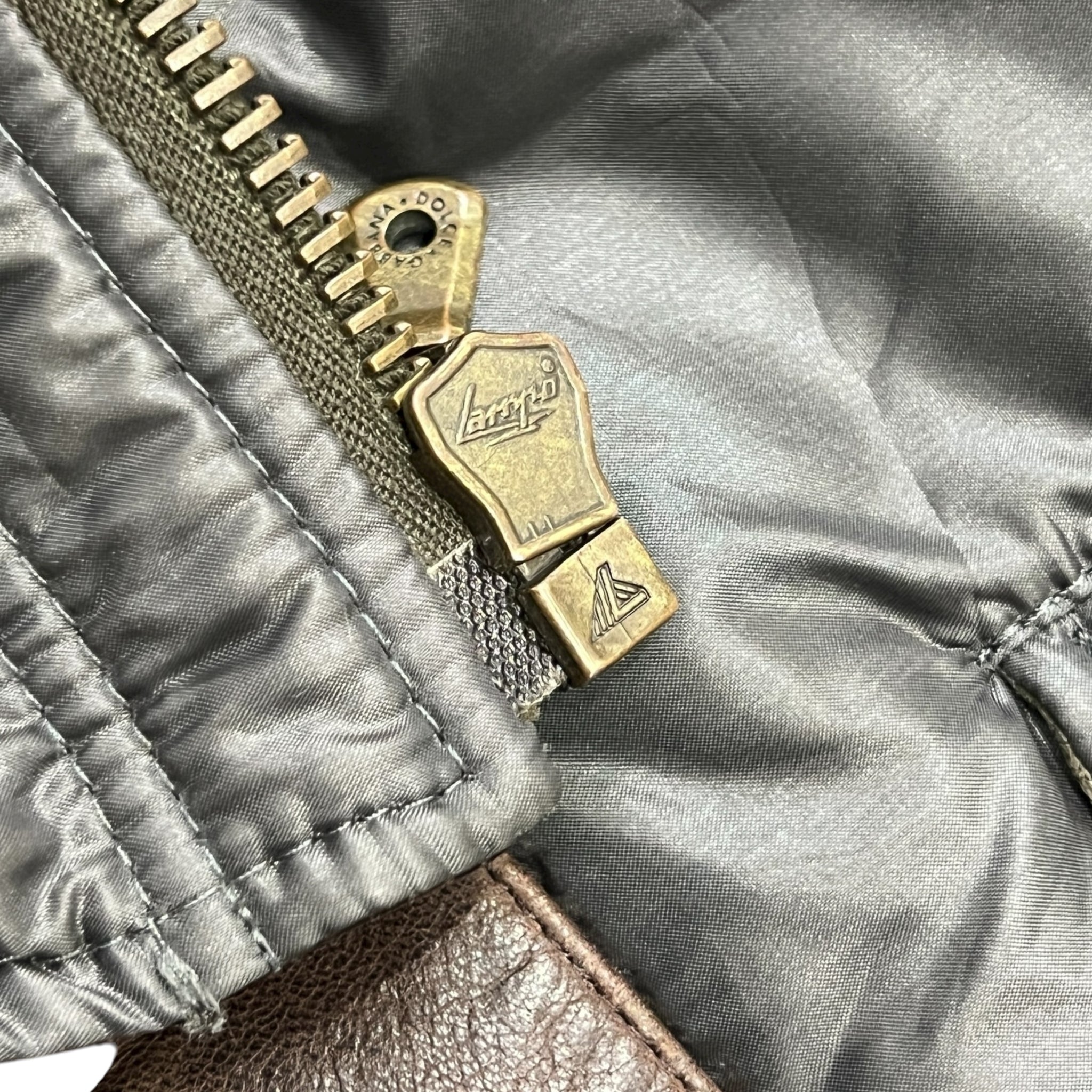 DOLCE&GABBANA 2003AW Bondage Harness Leather Nylon Zip-Up Jacket