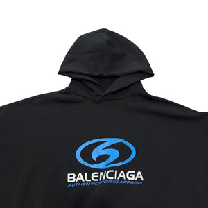 BALENCIAGA 2024SS Distressed Surfer Maxi Logo Hoodie