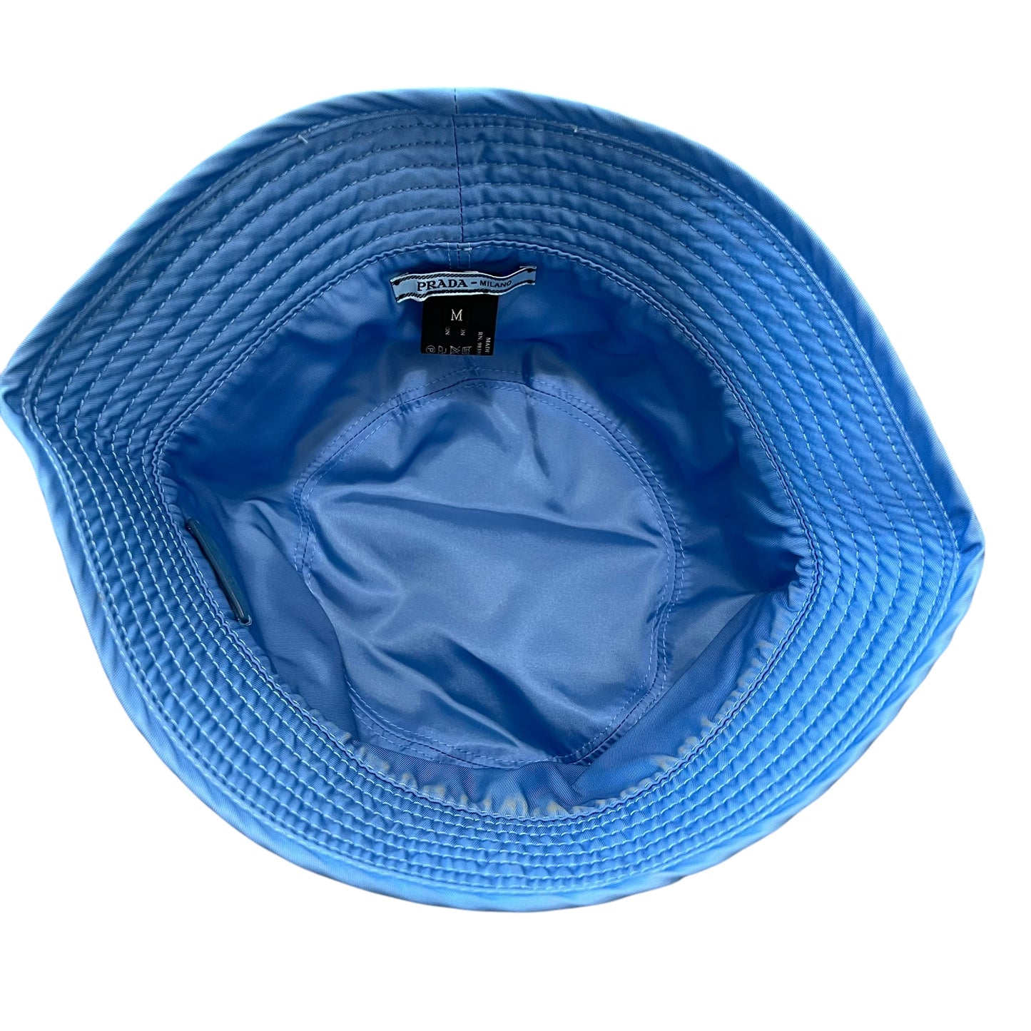 Prada Nylon Plate Logo bucket hat