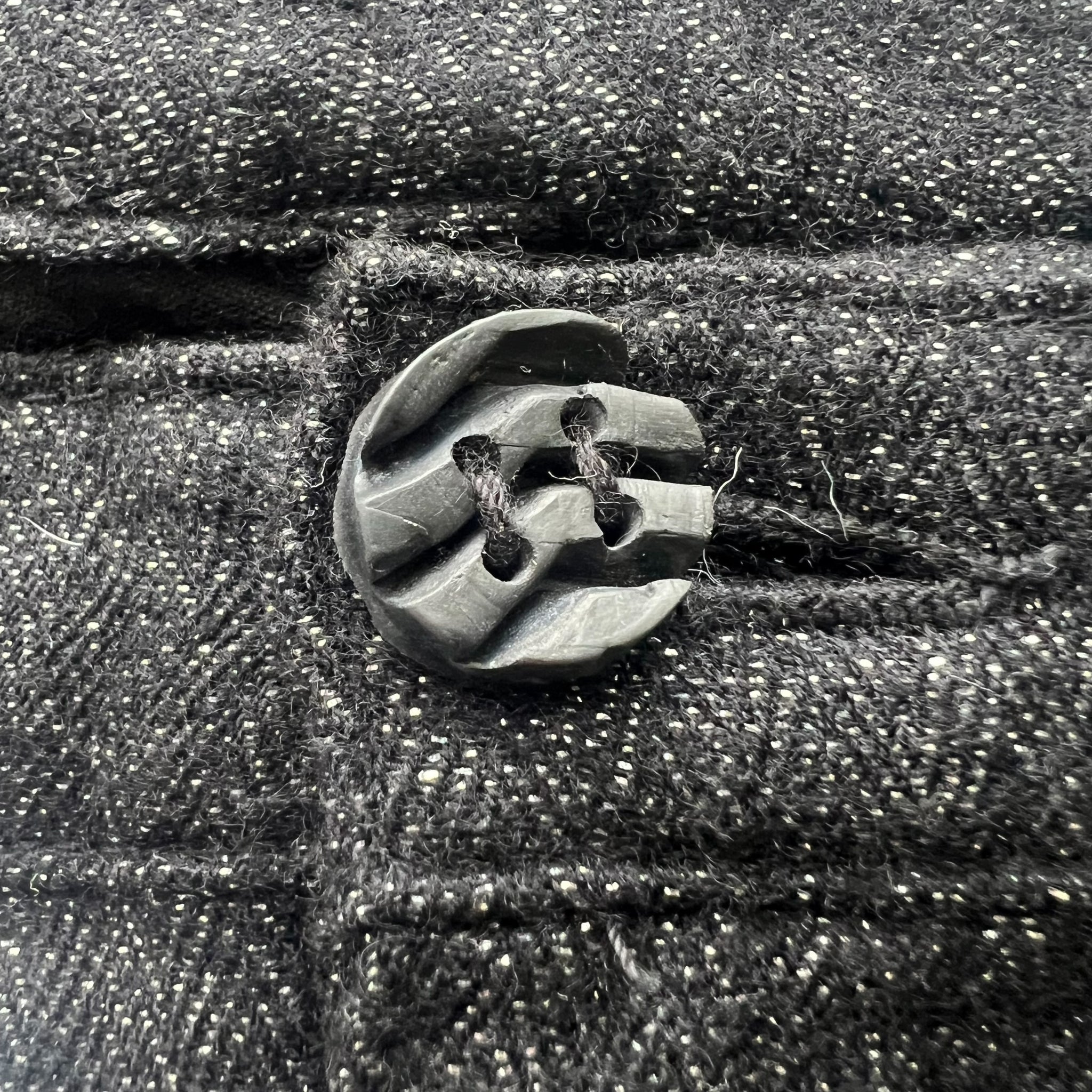 COMME DES GARCONS HOMME PLUS 2012AW GLITTER WOOL BLACK SILVER TROUSERS
