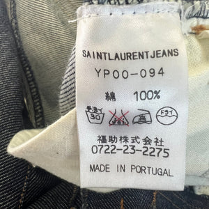 SAINT LAURENT JEANS BUTTON FLY STRAIGHT DENIM PANTS 90s HEDI SLIMANE