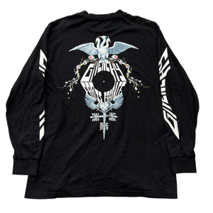 Givenchy Graphic Swan Black Long Sleeve Top