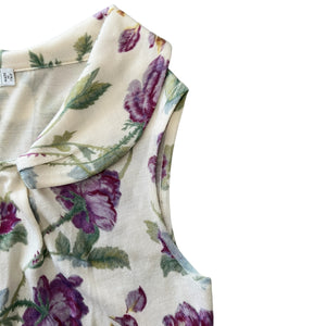 Christian Dior × John Galliano 2008AW Floral Print Wool-Silk-Cashmere Sleeveless Top