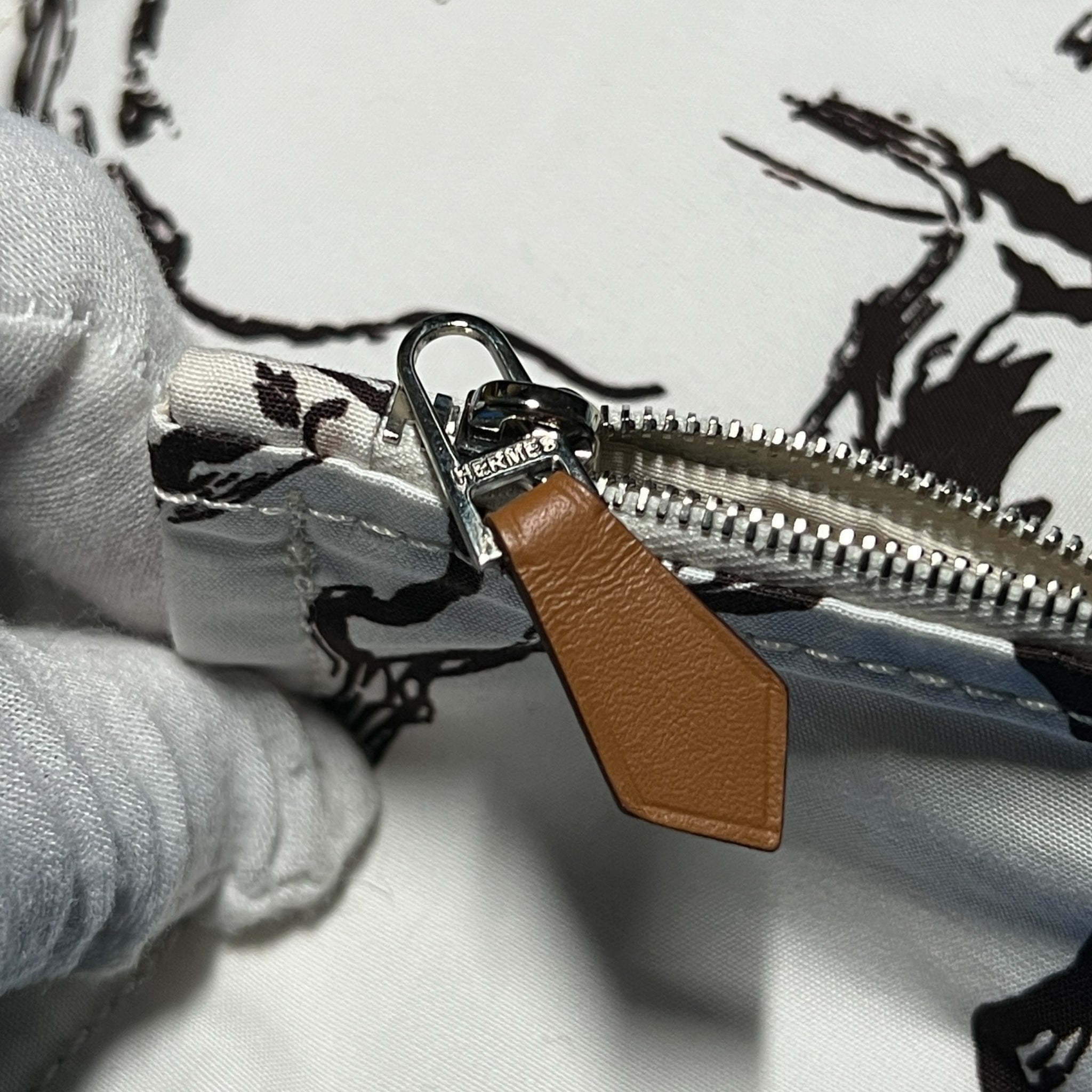 HERMÈS Trousse Flat GM Étoile Coton Second bag