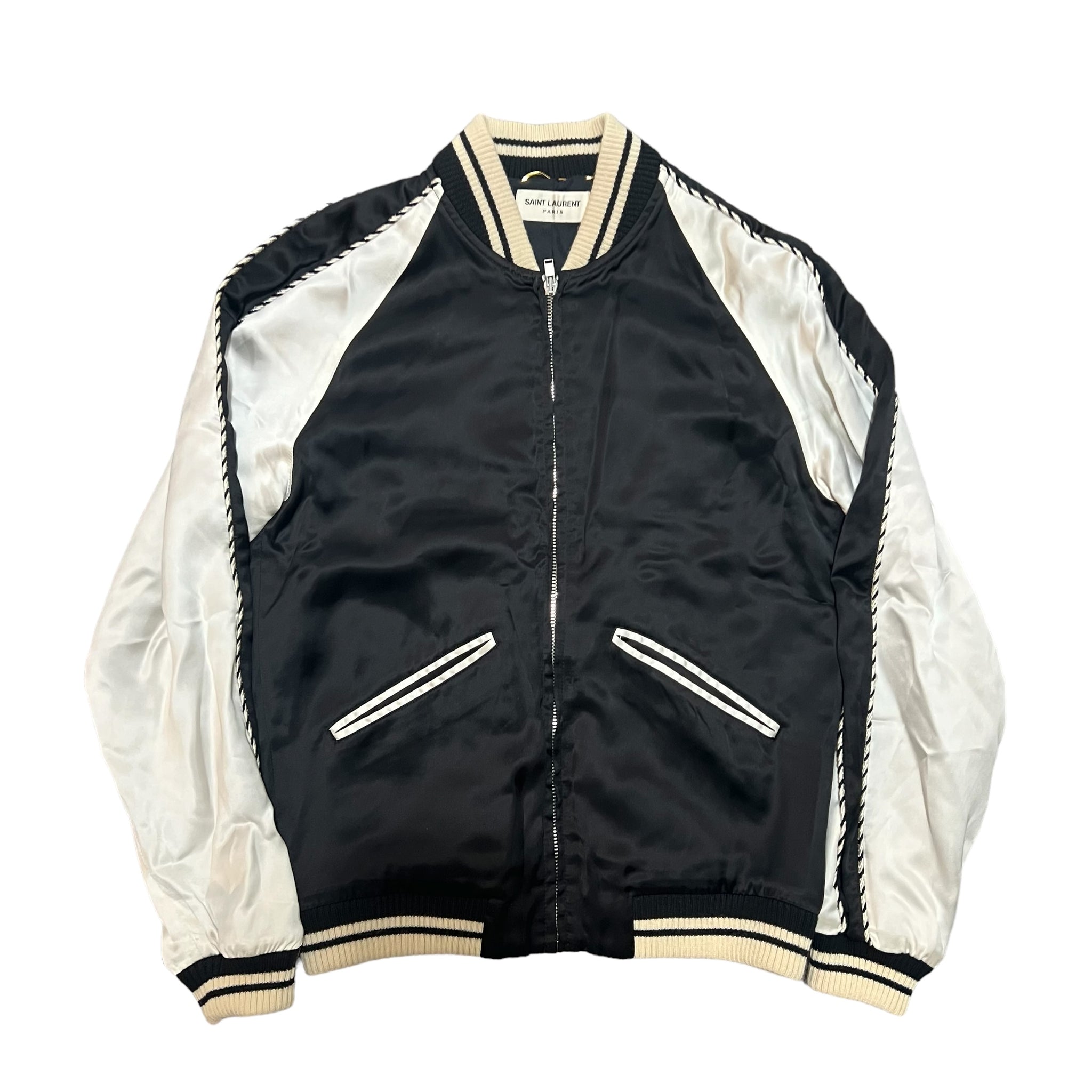 SAINT LAURENT 2014SS × HEDI SLIMANE "BLOOD LUSTER" SEAQUIN SOUVENIR JACKET