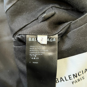 BALENCIAGA 2021 Winter Collection Cotton Canvas Rental Tuxedo Jacket