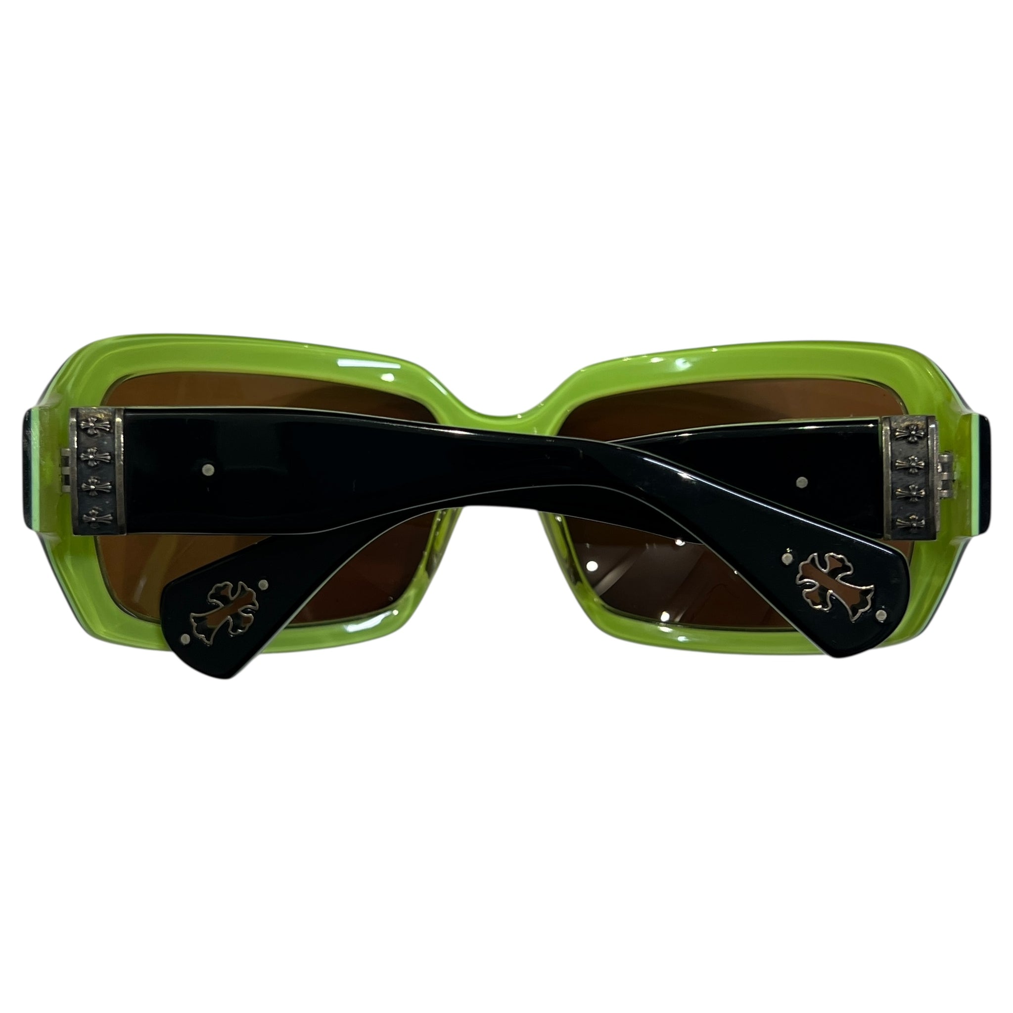 CHROME HEARTS Sunglasses CREAM Black / Light Green