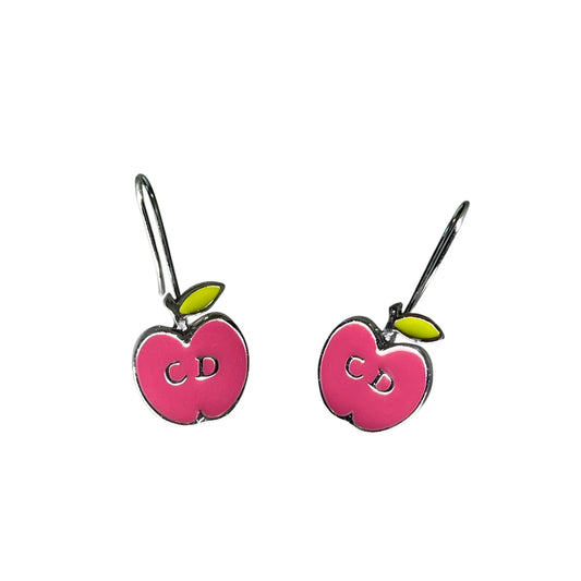 Chirstian Dior CD Logo Apple Motif Earring