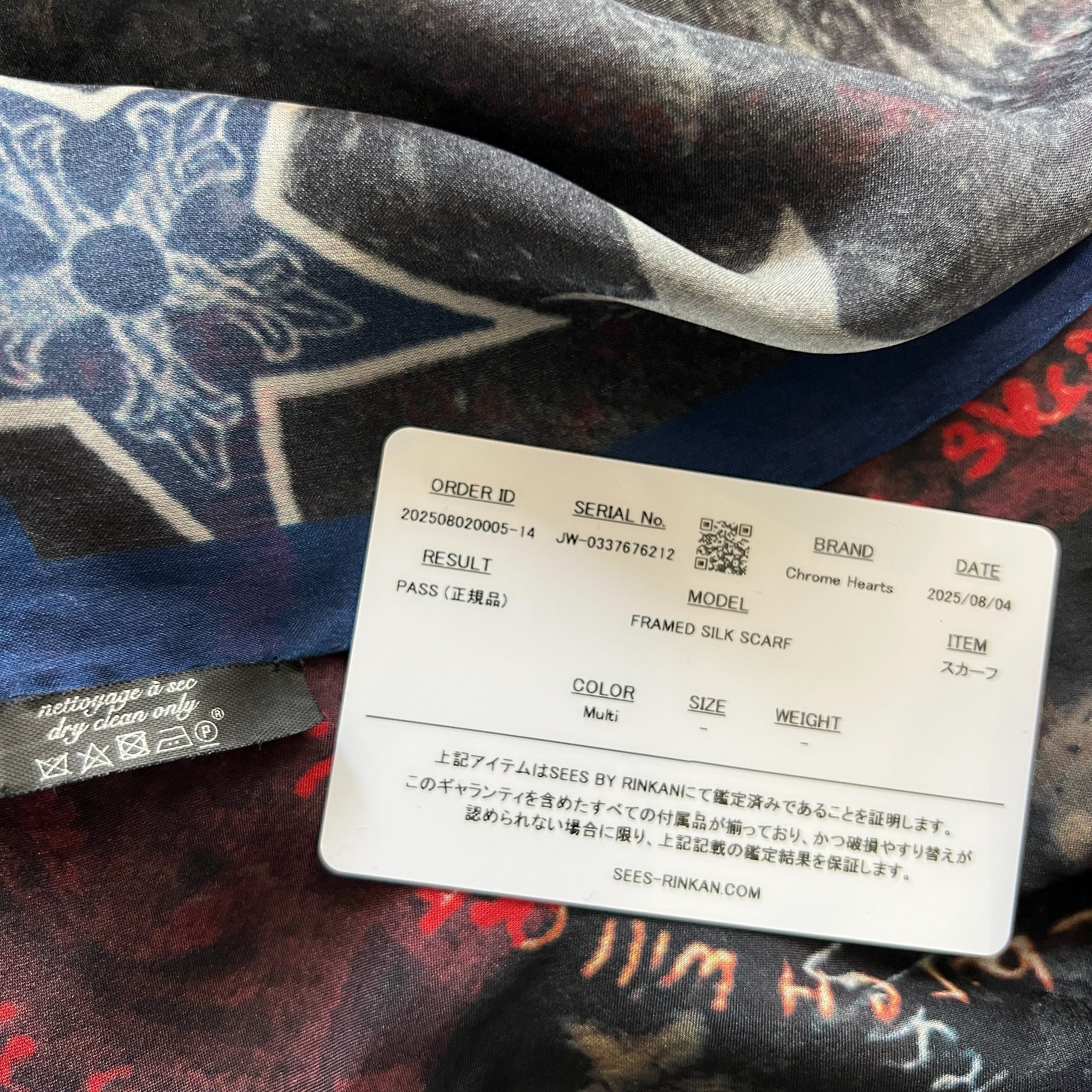 Chrome Hearts Family Framed Silk Scarf