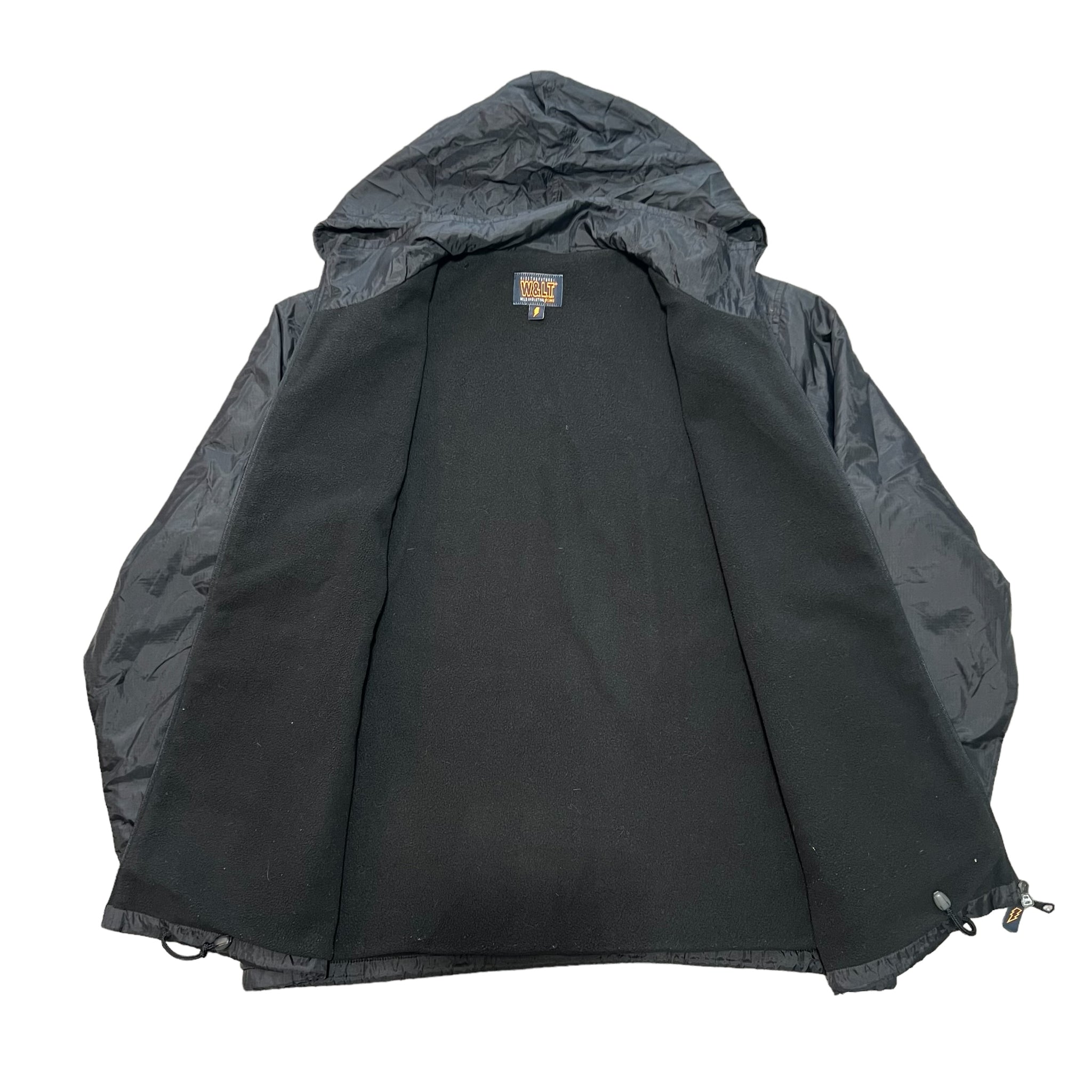W&LT Walter Van Beirendonck  fleece nylon black bomber jacket