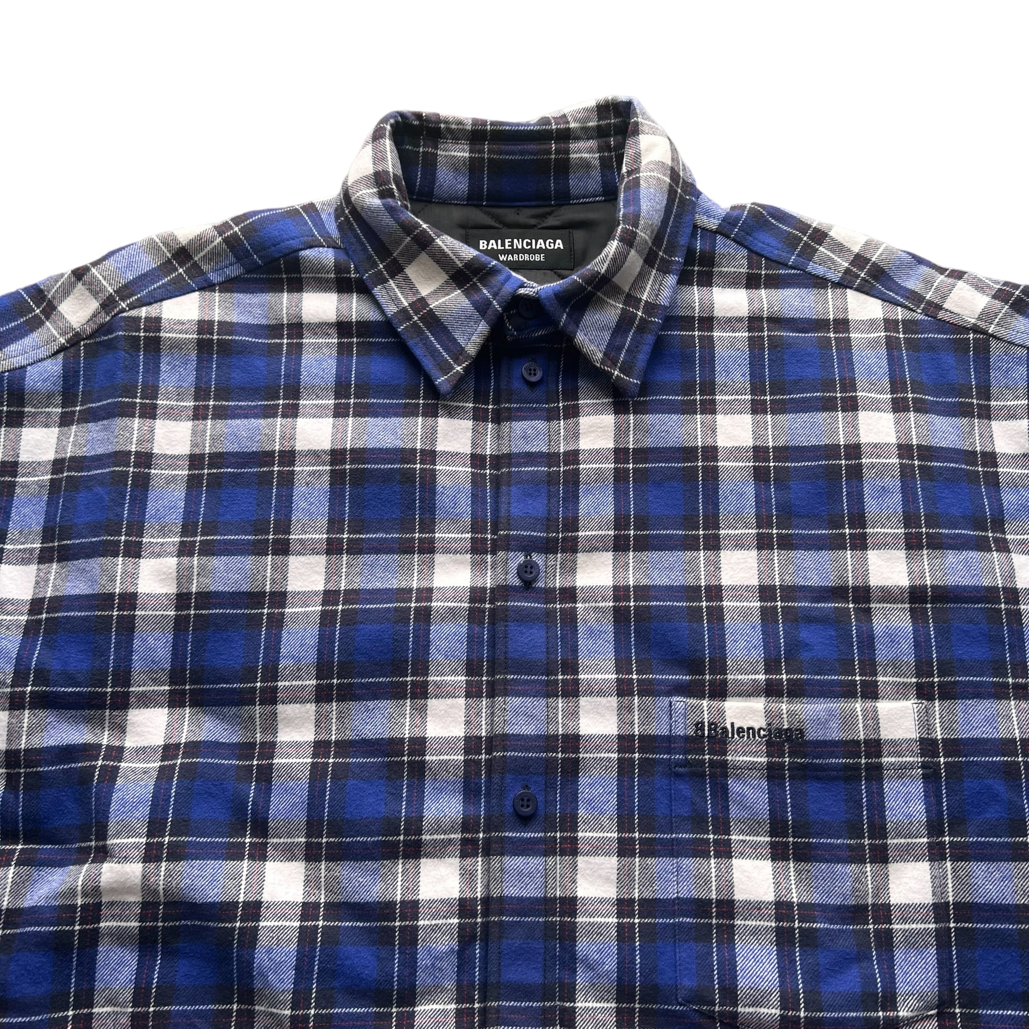 BALENCIAGA 17AW Padded Flannel Shirt Jacket