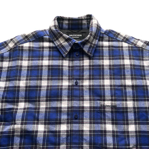 BALENCIAGA 17AW Padded Flannel Shirt Jacket