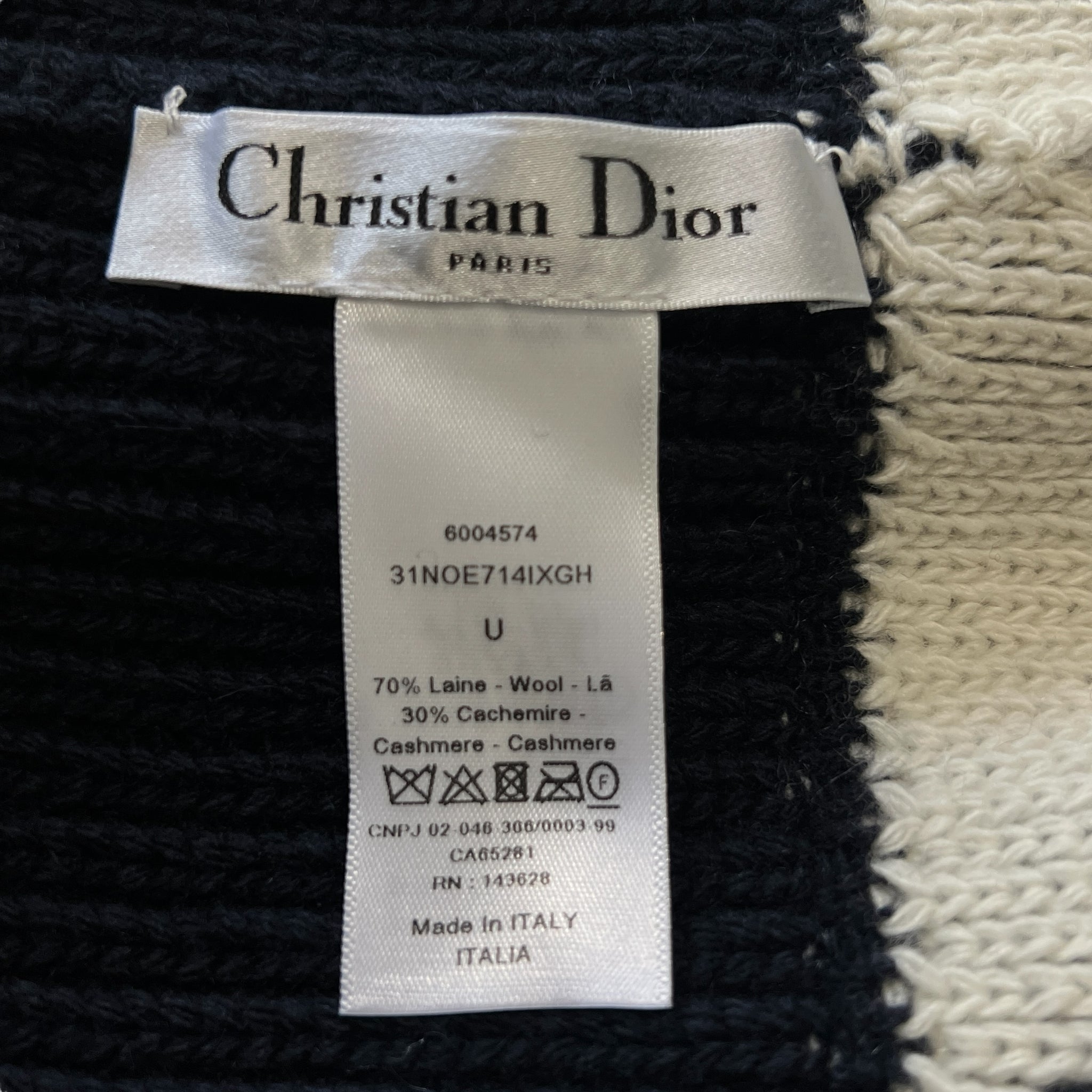 Christian Dior Star Logo Knit Beanie
