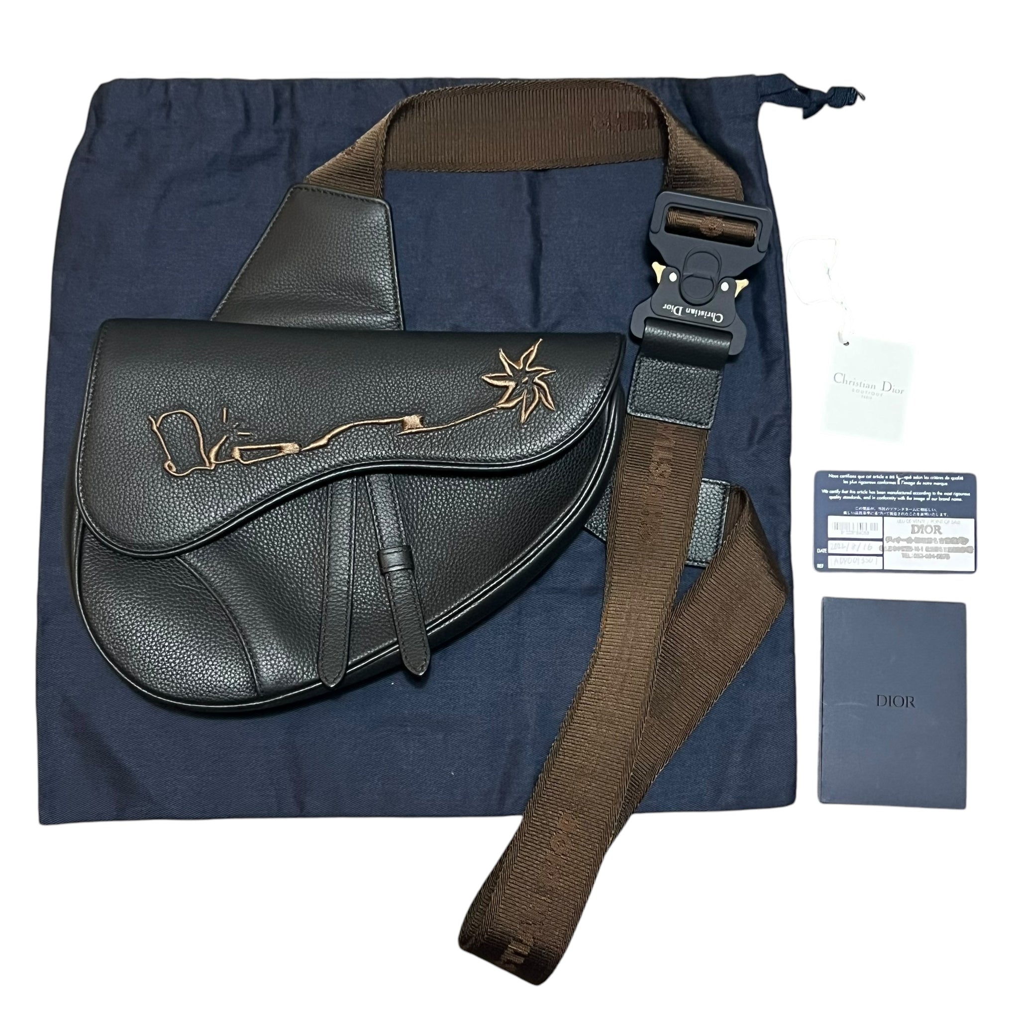 DIOR 2022AW ×CACTUS JACK CALFSKIN LEATHER SADDLE BAG