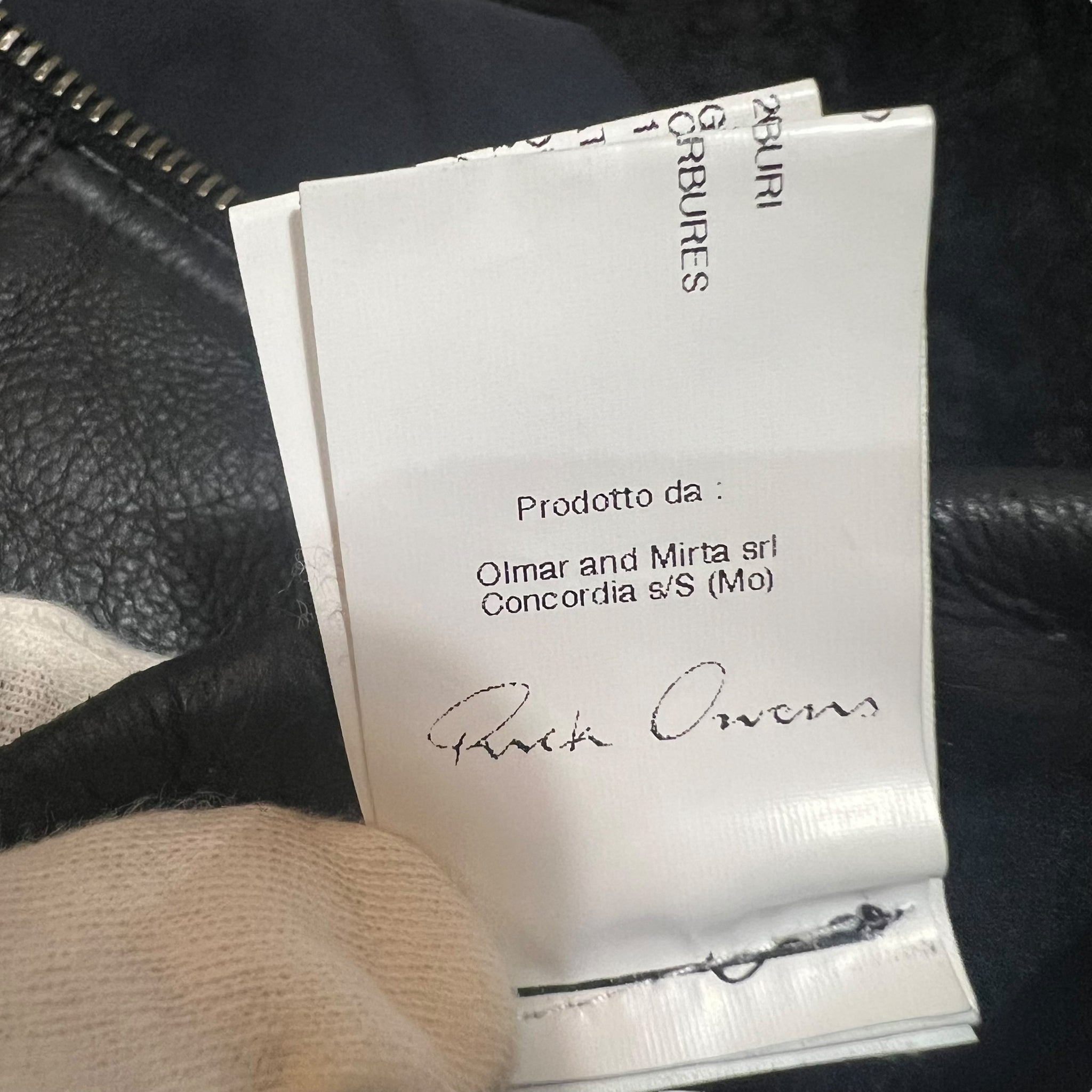 RICK OWENS 2011AW HYBRID LEATHER NYLON SHEARLING JACKET