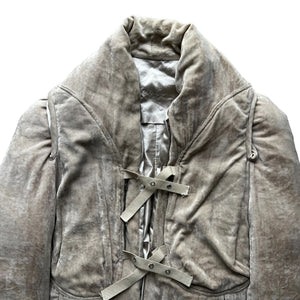 RICK OWENS 2005AW "MOOG" VELVET BELT BOMBER JACKET