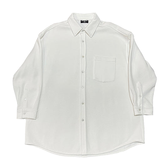 BALENCIAGA 21AW WHITE SWEAT OVERSIZED SHIRTS