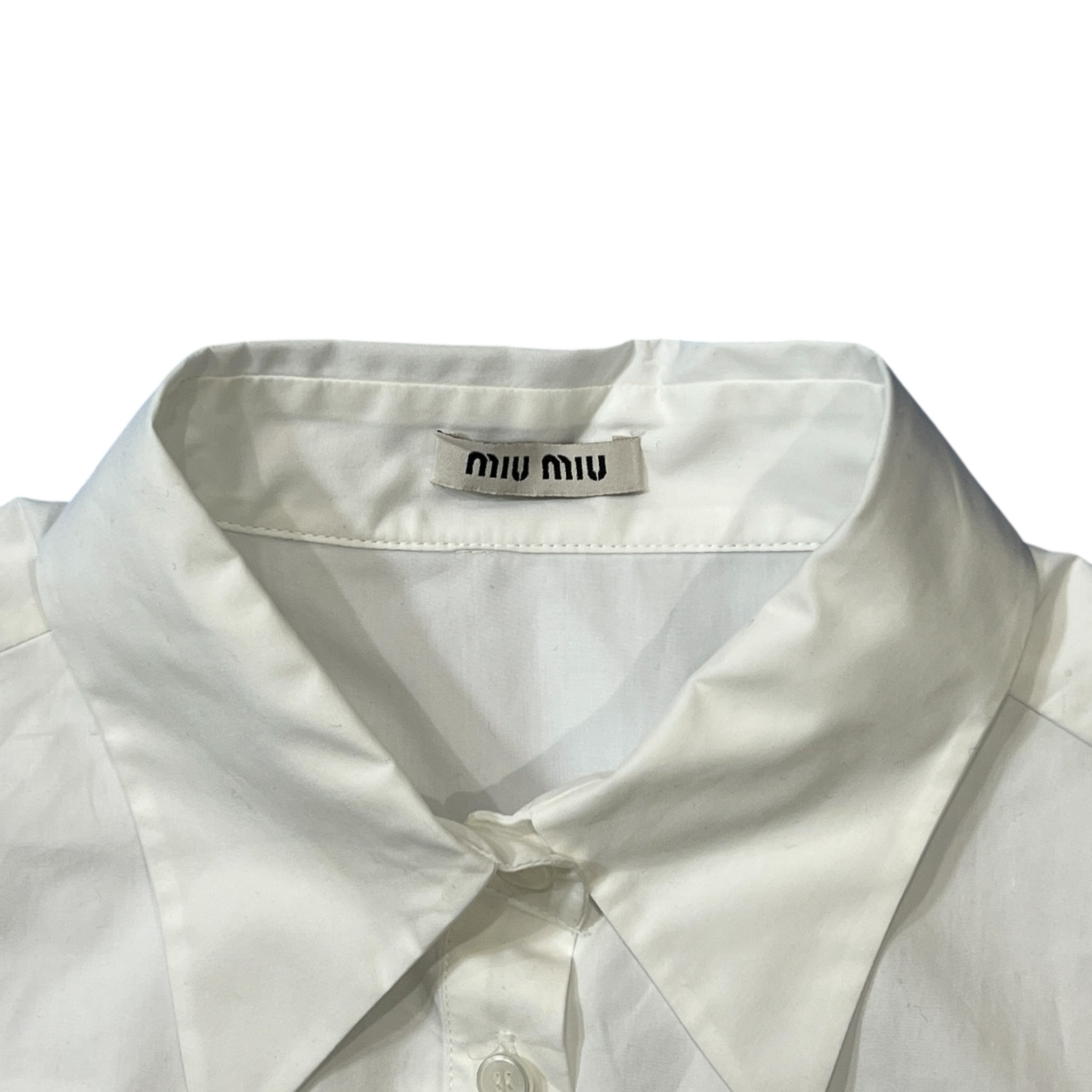 MIU MIU 2019SS Cotton Button-Up Frill Sleeve L/S Shirts